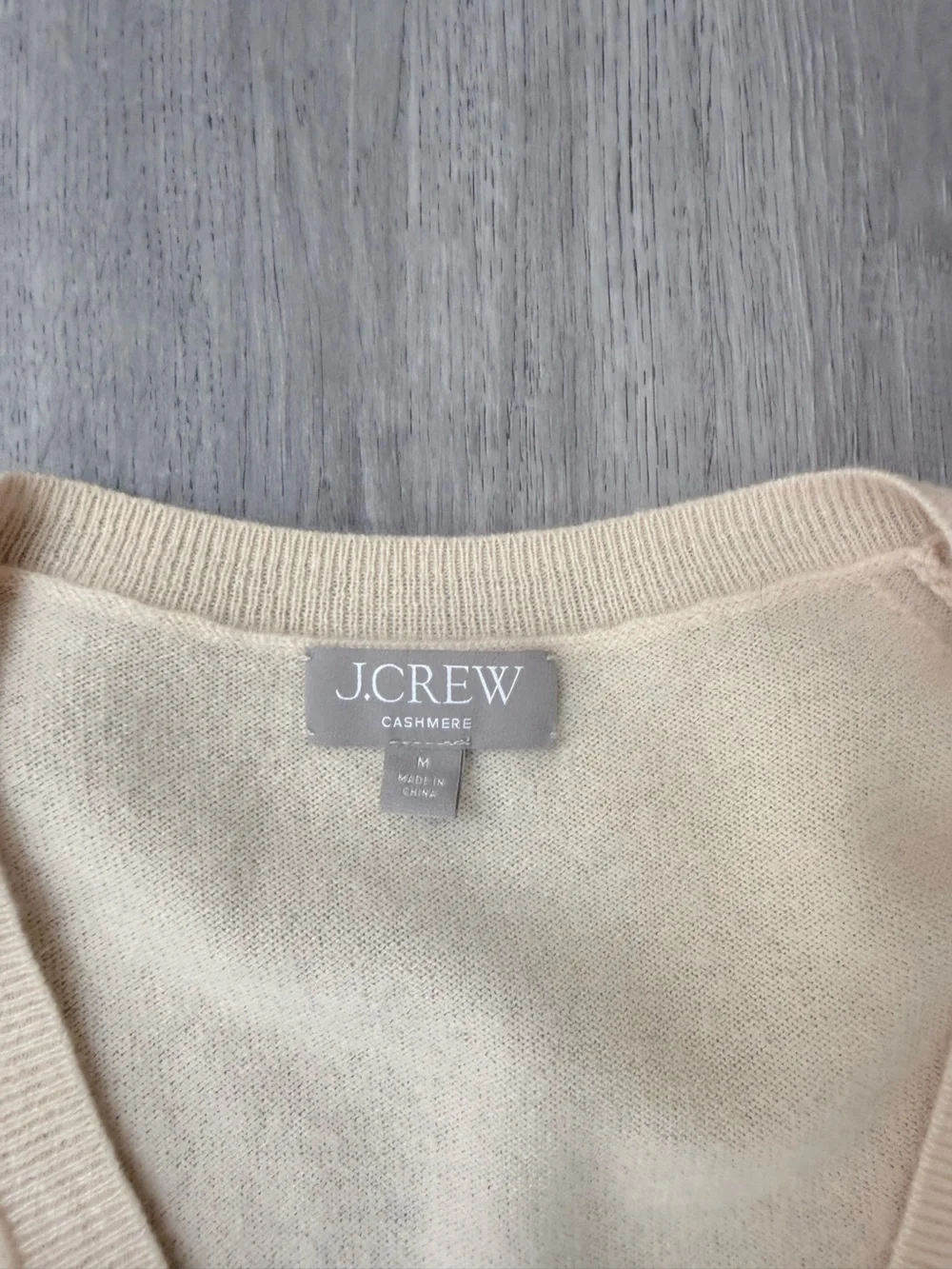 J. Crew Cream V-Neck Knit Sweater Vest